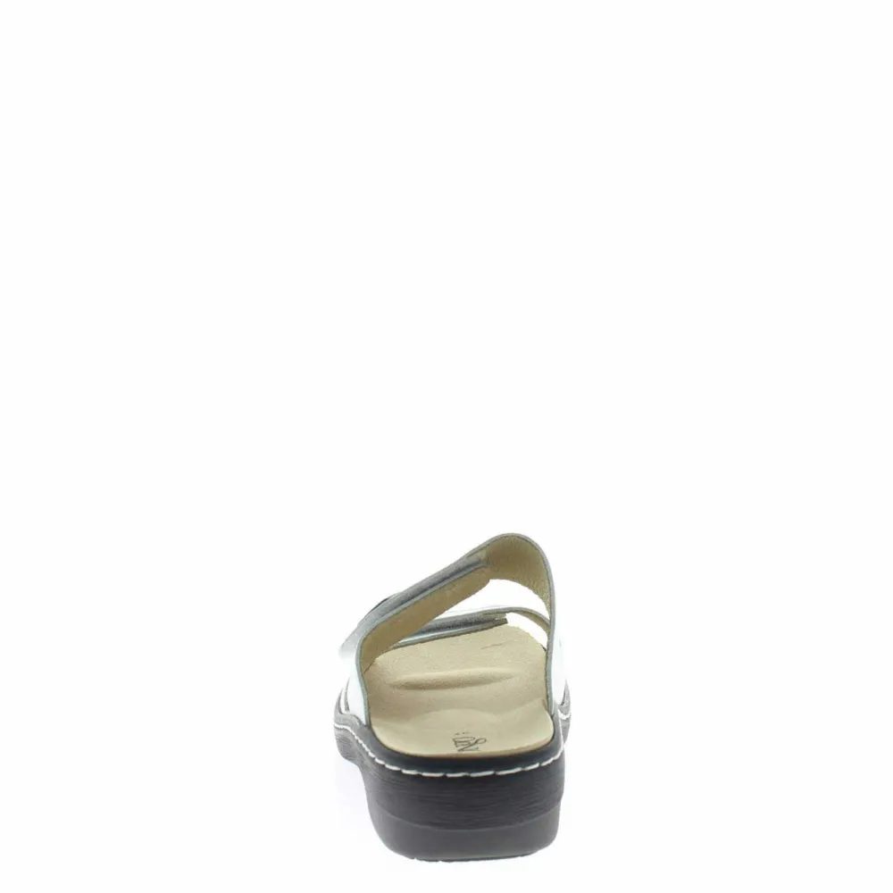 Longo Pantoletten weiss Bequem-Pantolette,weiss-Damen Sandalen