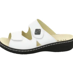 Longo Pantoletten weiss Bequem-Pantolette,weiss-Damen Sandalen