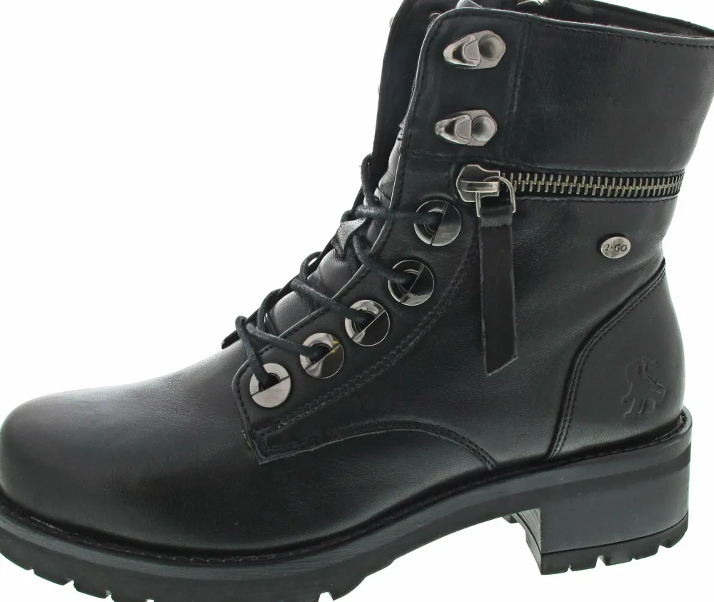 2GO Fashion Schnür-Stiefeletten-Damen Stiefel & Stiefeletten