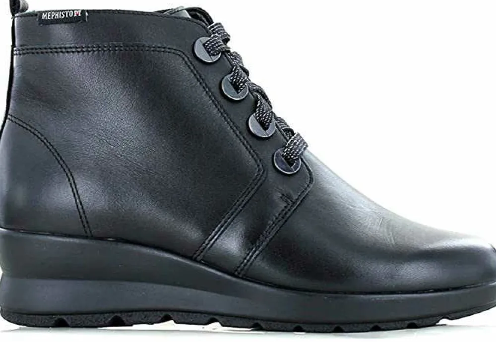 Mephisto Schnür-Stiefeletten schwarz 7800-Damen Stiefel & Stiefeletten