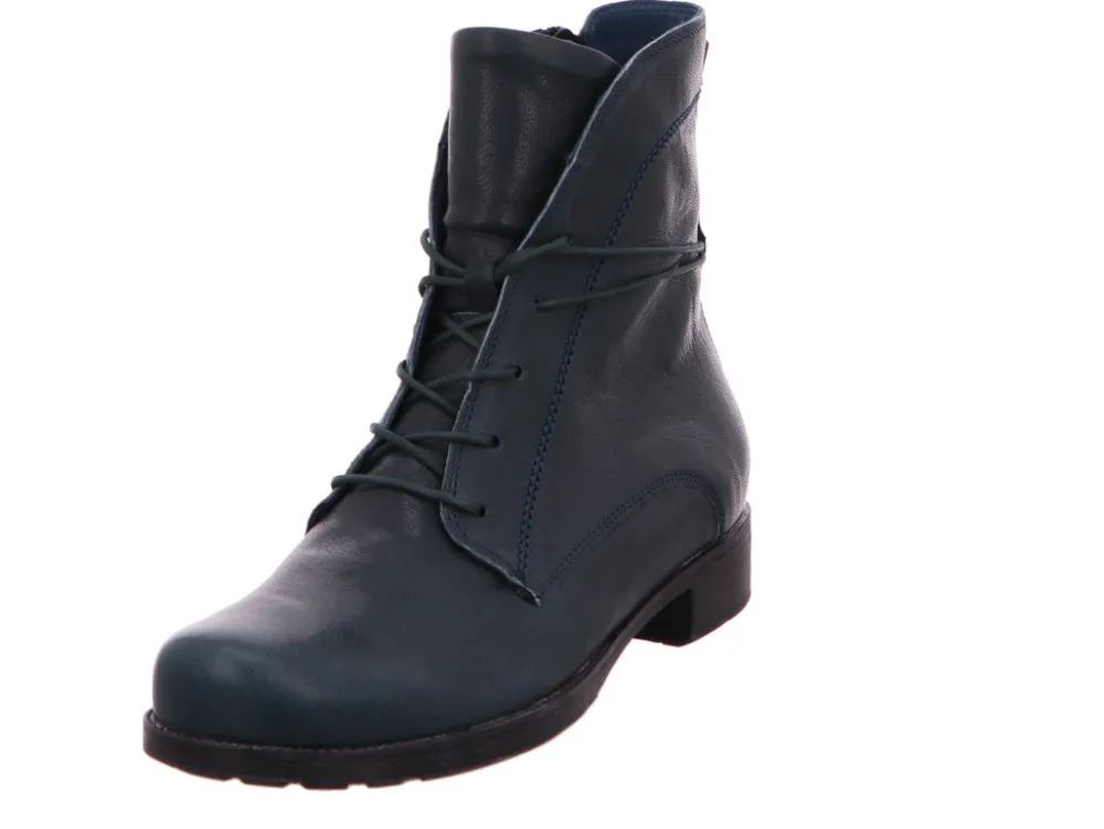 Think Stiefeletten blau Denk-Damen Stiefel & Stiefeletten