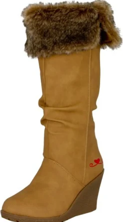 LOVENESS Stiefeletten braun Winterstiefel von-Damen Stiefel & Stiefeletten