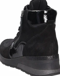 Waldläufer Stiefeletten schwarz H- clalra-Damen Sneaker & Schnürer