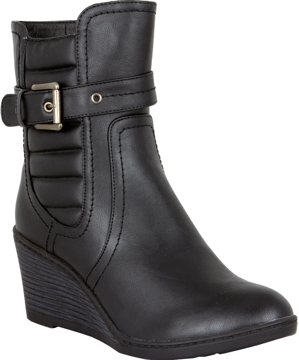 LOVENESS Stiefeletten schwarz Winterstiefel von-Damen Stiefel & Stiefeletten