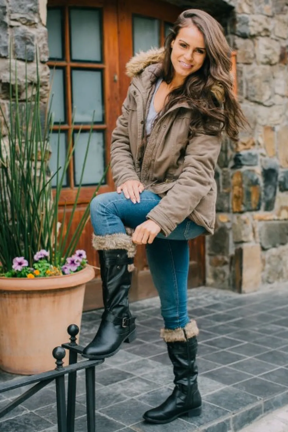 LOVENESS Stiefeletten schwarz Winterstiefel von-Damen Stiefel & Stiefeletten