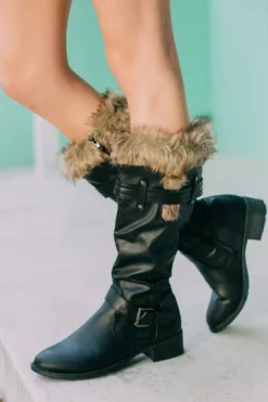 LOVENESS Stiefeletten schwarz Winterstiefel von-Damen Stiefel & Stiefeletten